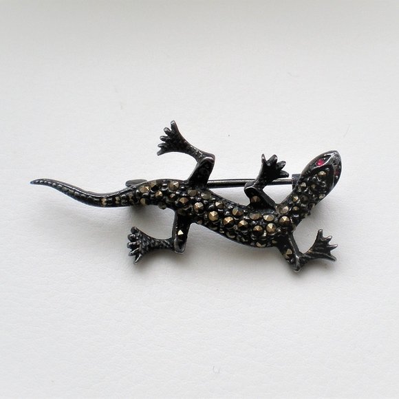 H Jewelry Vintage Designer Sterling Silver 925 Geico Lizard